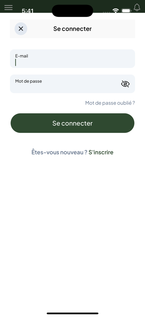 Duks Maps - Anmeldebildschirm für die Duks Maps Anwendung
