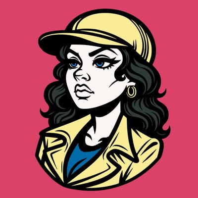 portrait of a gangster woman