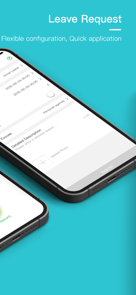 GaiaWorks mobile app interface for submitting a quick leave request