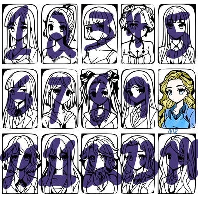 girls that look diffrent anime