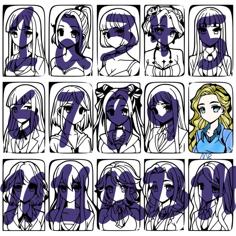 girls that look diffrent anime