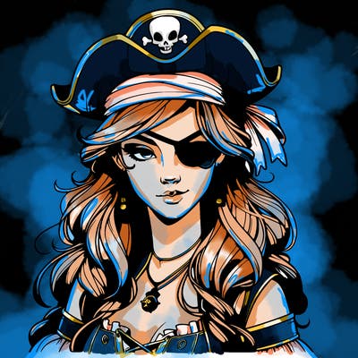 realistic pirate that’s a girl