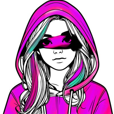 realistic girl with a hoodie