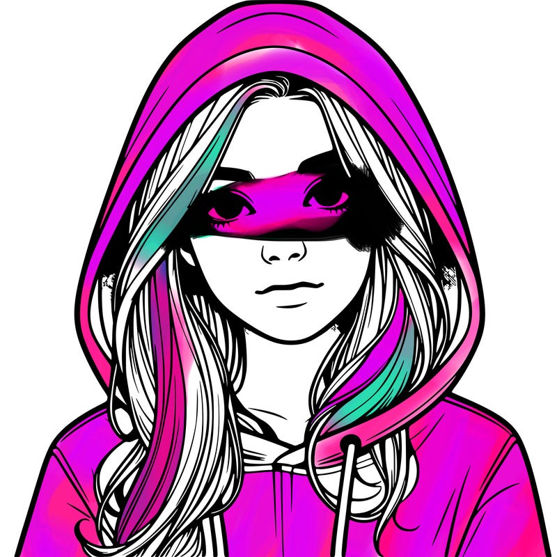 realistic girl with a hoodie