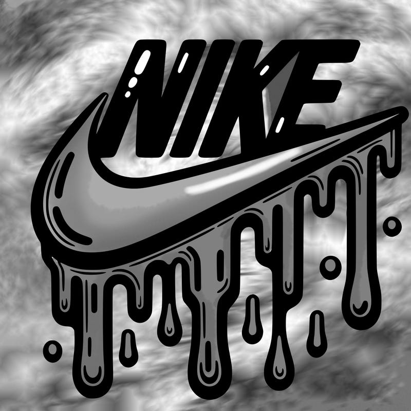 dripping nike logo