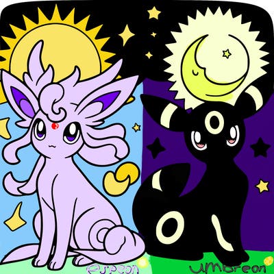 espeon the sun pokémon and umbreon the moonlight pokémon