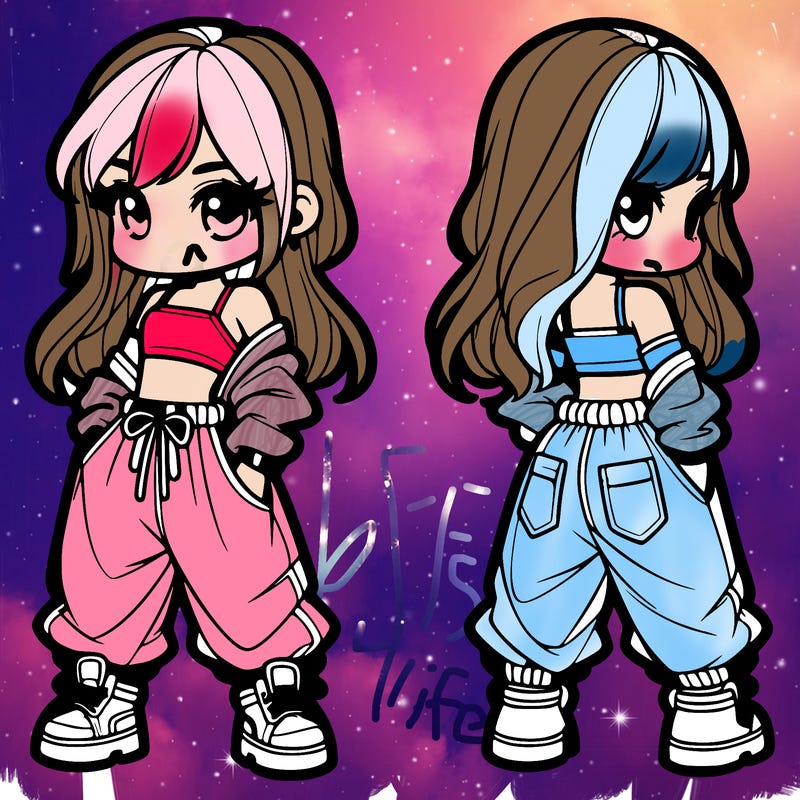 girl in crop top and baggy pants