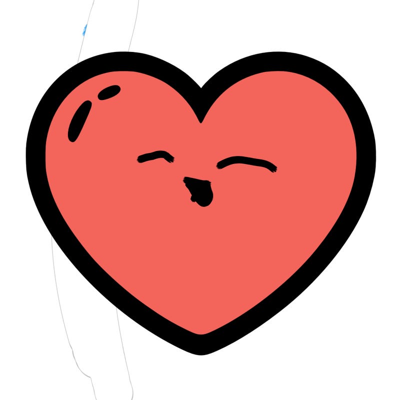a blank heart
