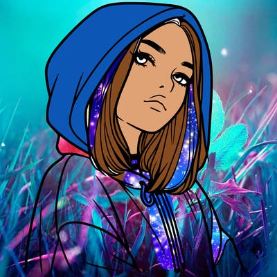 a realistic girl in a hoodie