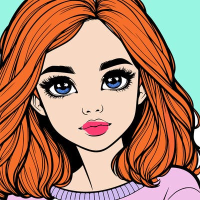 realistic girl whith cute eyes