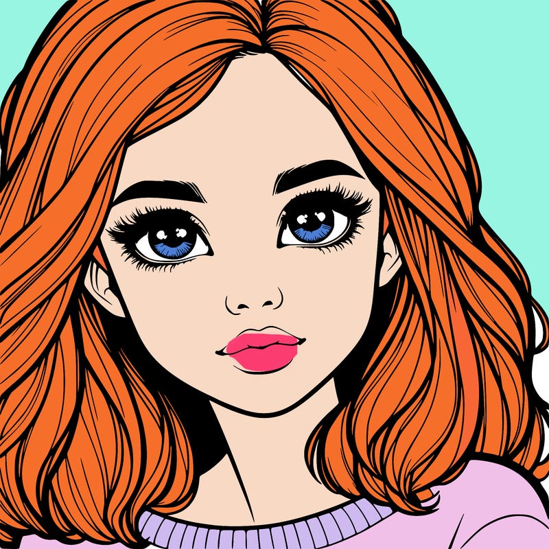 realistic girl whith cute eyes