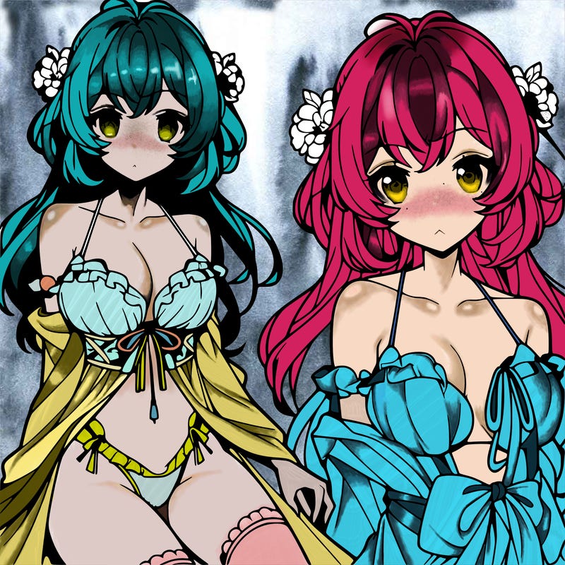 anime girl with  beautiful body