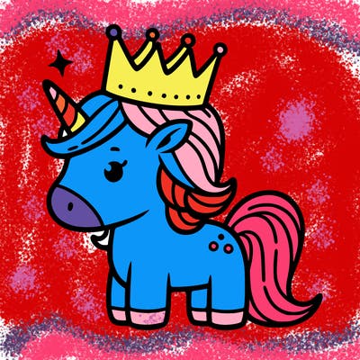 unicorn with crown