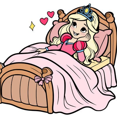 a princess waking up