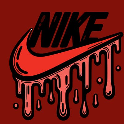 dripping nike logo