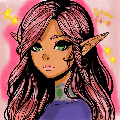 elf girl realistic dark fantasy