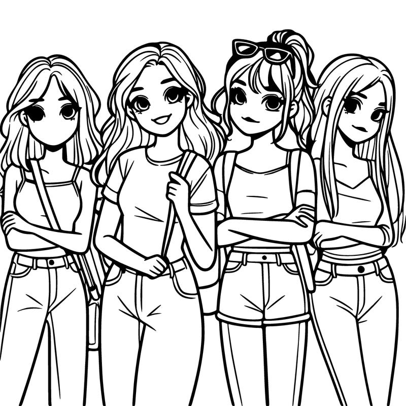 a group of teenage girls