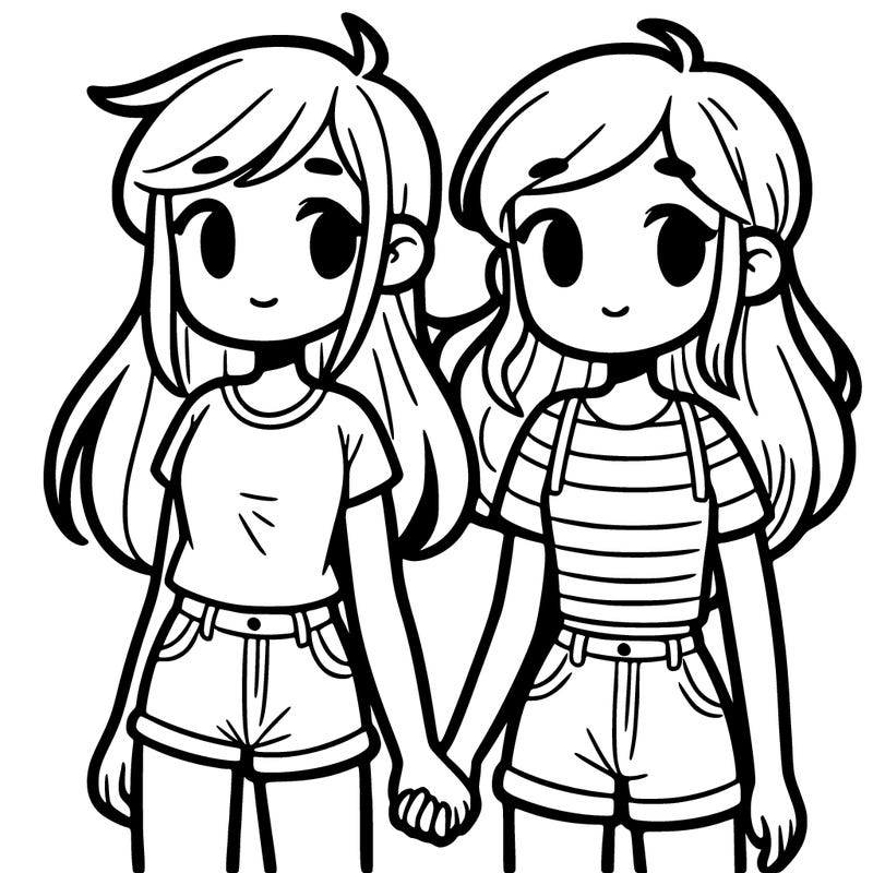 two teenage girls holding hands
