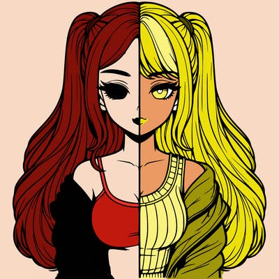 realistic girl split