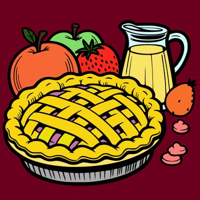 a pie of food