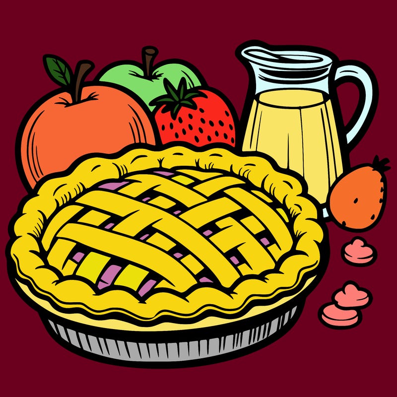 a pie of food