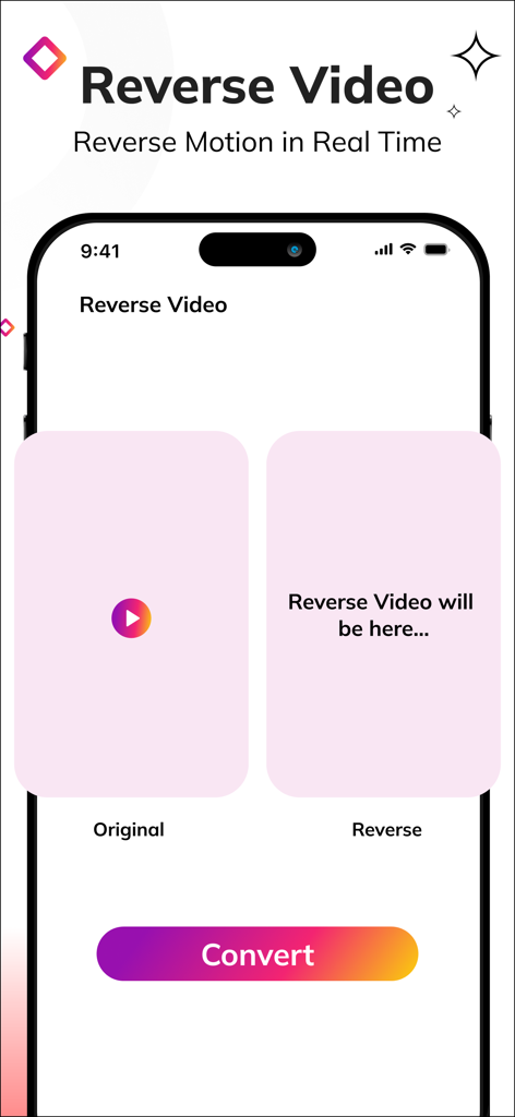 Oberfläche der SnapTube-App zur Umkehrung der Videobewegung