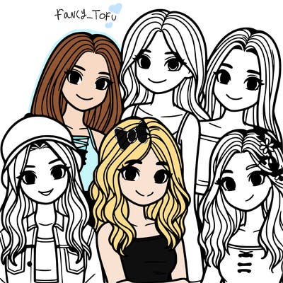 a group of five girls friends