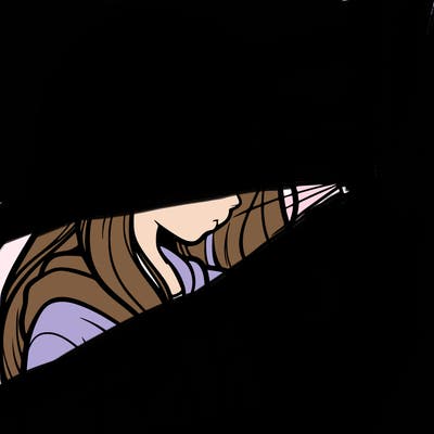 a realistic girl spray painting