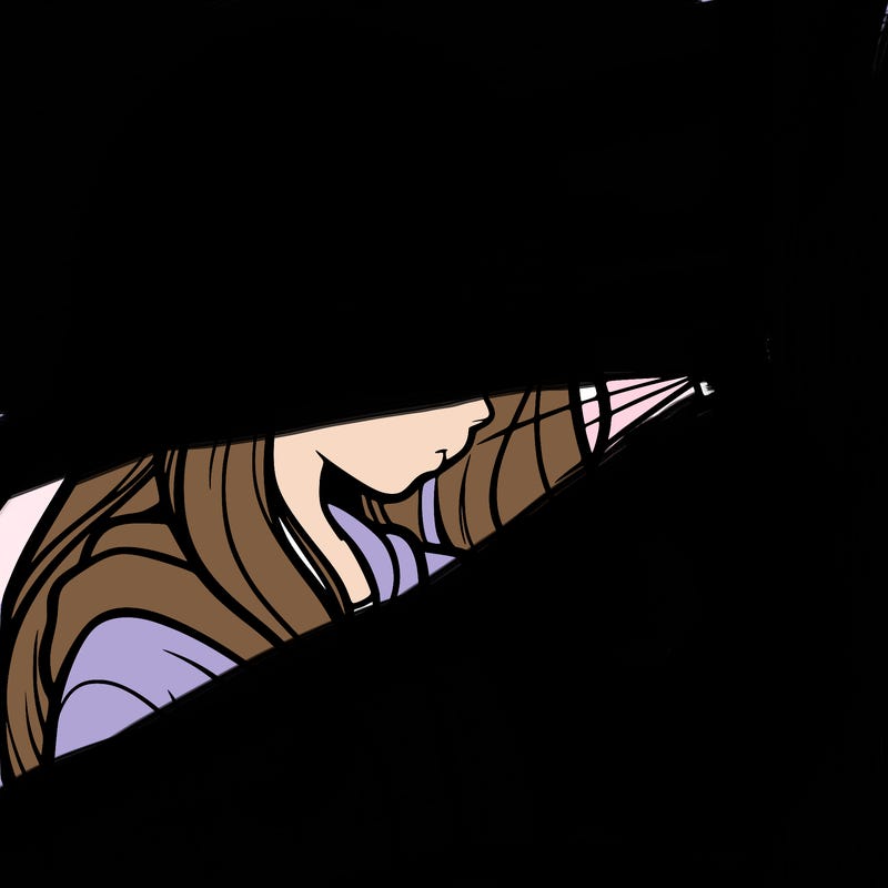 a realistic girl spray painting