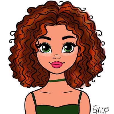 woman with curly hair