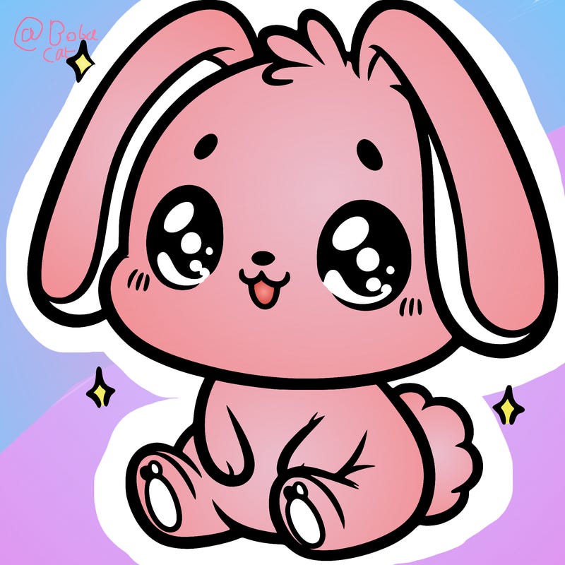 cute chib rabbit