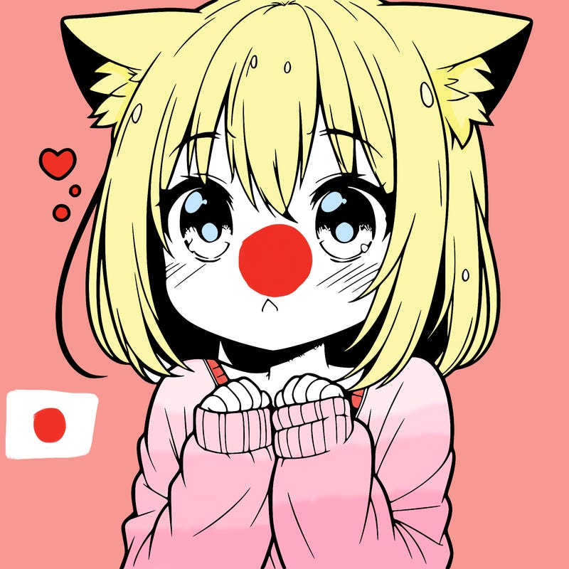 shy anime catgirl