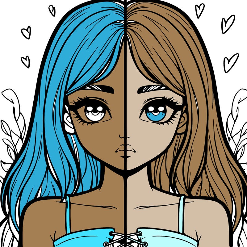 realistic girl split