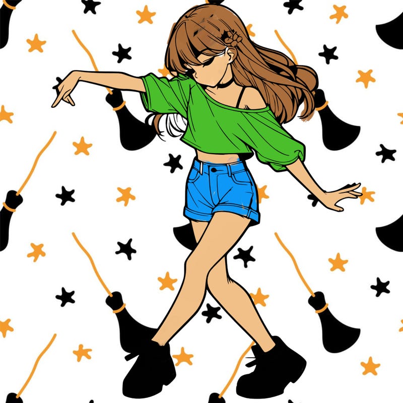 realistic girl danceing