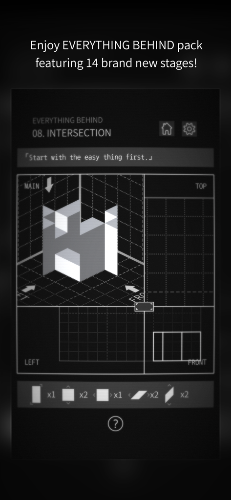 Viewport - The Game - Technical 3D puzzle interface with an isometric object and orthographic views in Viewport The Game