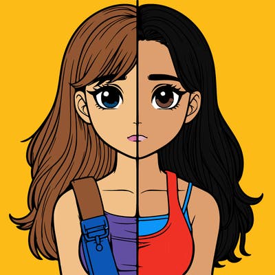 realistic girl split