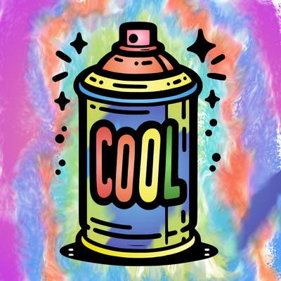 a spray paint can that's cool