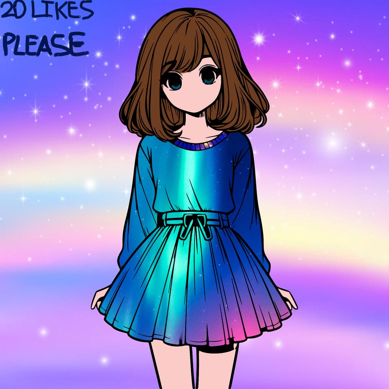 realistic girl with a skirt on