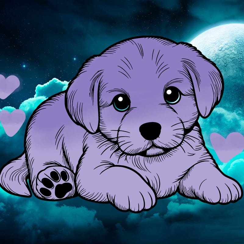 a cute realistic puppy