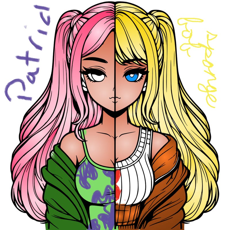 realistic girl split