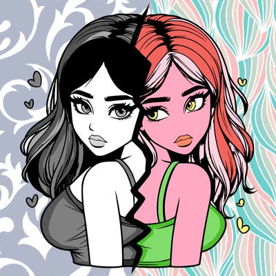 realistic girl split