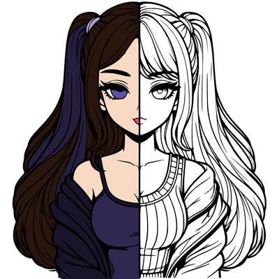 realistic girl split