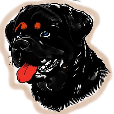 realistic rottweiler