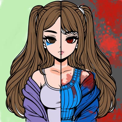 realistic girl split