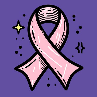 ribbon symbol of national breast cancer awareness month