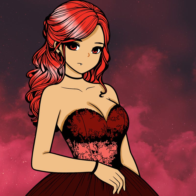 realistic girl in prom dress