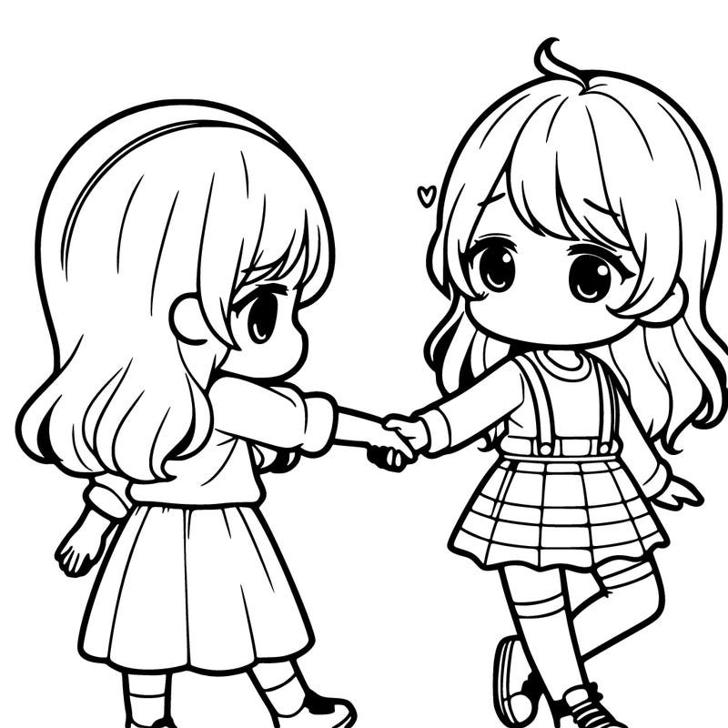a girl holding a other girl s hand