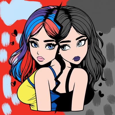 realistic girl split