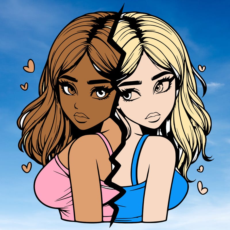 realistic girl split