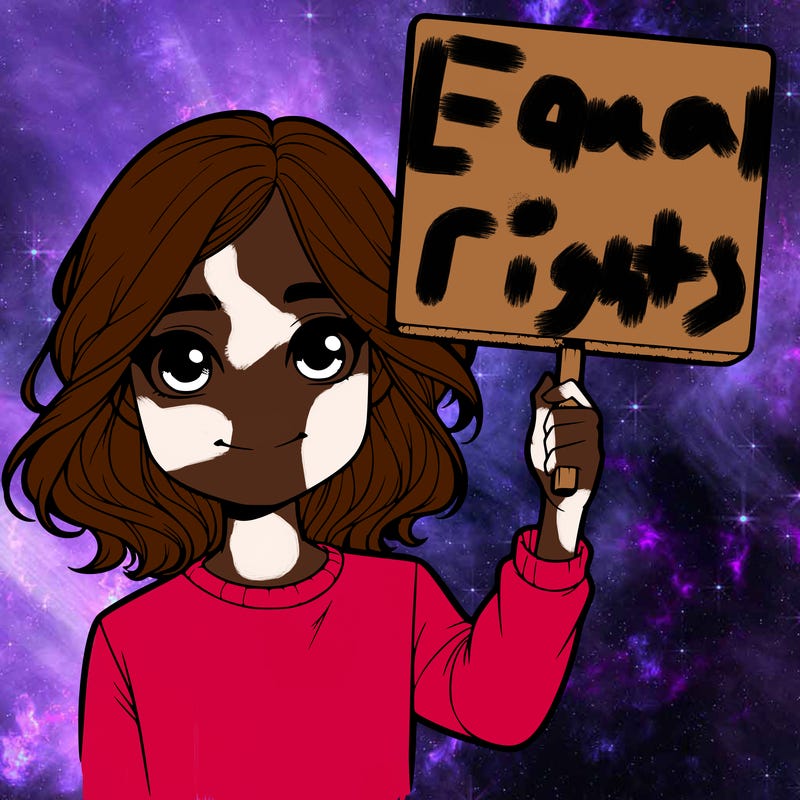 realistic girl holding up a sign